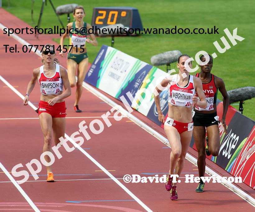 Laura Weightman (England) qualifies for the final of the 1500 metres. Photo: David T. Hewitson/Sports for All Pics